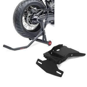 Set: Einarmständer BMW R NineT 14-21 Montageständer ConStands Single-Racing schwarz matt + Kennzeichenhalter für BMW R NineT / Pure 14-21 Nummernschildhalter Zaddox NH1_1