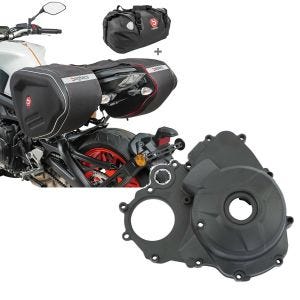 Set: Set Satteltaschen + Hecktasche für Yamaha MT-09 / Tracer 900 Bagtecs RF1-X60 + Motordeckel für Yamaha MT-09 13-20 Limadeckel Craftride grau_1