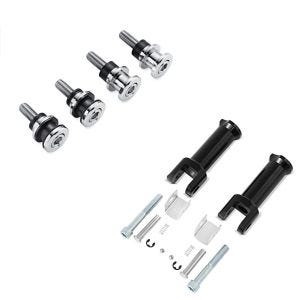 Set: Anbausatz Docking Hardware Kit für Harley-Davidson Softail 18-21 52300646 Craftride + Sozius Fussrasten-Halter für Harley Davidson Softail 18-21 Craftride schwarz_1