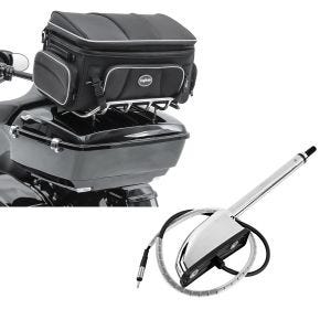 Set: Hecktasche für Honda Gold Wing 1800 / 1500 Topcase Tasche Craftride TT1 73Ltr + Antenne für Honda Goldwing 1800 01-16 Radio Audio Navi GPS Antennen-Kit Craftride_1