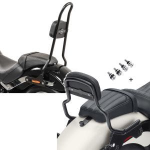 Set: Sissybar für Harley Softail Low Rider / S 18-21 Craftride SRL schwarz + Sissybar für Harley Softail Low Rider / S 18-21 Craftride XS mit Docking Kit schwarz_1