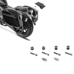 Set: Seitenkoffer Set für Harley Dyna Street Bob Craftride Dallas 23Ltr mit Haltesatz + Anbausatz Docking Hardware Kit für Harley-Davidson Dyna Street Bob 09-17 / Low Rider S Craftride_1