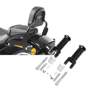 Set: Sissy Bar für Harley Davidson Softail Low Rider / S 18-21 schwarz CSS Craftride + Sozius Fussrasten-Halter für Harley Davidson Softail 18-21 Craftride schwarz_1