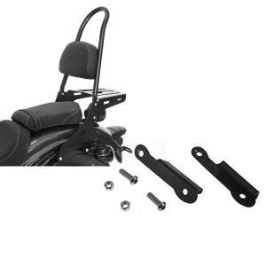 Set: Sissybar Yamaha XV 950 / R 14-20 Craftride Rider-L inkl. Gepäckträger schwarz + Blinkerverlegung für Yamaha XV 950 / R 14-20 Blinker hinten Versatz Kit Craftride_1