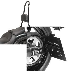Set: Sissy Bar XL3 für Kawasaki Vulcan S / Café 15-21 schwarz Craftride + Kennzeichenhalter seitlich M für Kawasaki Vulcan S / Café 15-21 schwarz Craftride_1