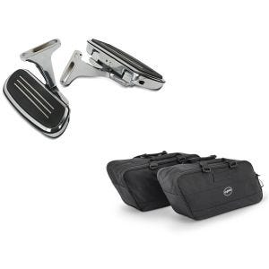 Set: Beifahrer Trittbretter + Halter CF2S für Harley Street Glide 06-21 Craftride + Koffer Innentaschen für Harley Street Glide 06-21 Craftride BG1 Paar_1