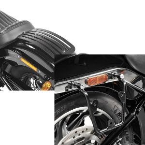 Set: Gepäckträger für Harley Softail Slim 18-21 Solo Rack L1 Gepäckbrücke Craftride + Satteltaschenhalter für Harley Davidson Softail 18-21 Abstandshalter re-li Craftride_1