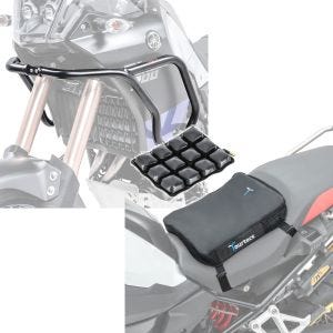Set: Verkleidungsschutzbügel für Yamaha Tenere 700 19-21 Motoguard Tank-Sturzbügel oben + Motorrad Luftkissen Yamaha Tenere 700 Tourtecs Air Deluxe S schwarz_1