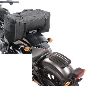 Set: Hecktasche für Honda Rebel 500 SQ1 Craftride 52l schwarz + Gepäckträger für Honda Rebel 500 17-20 Solo Rack L1 Gepäckbrücke Craftride_1