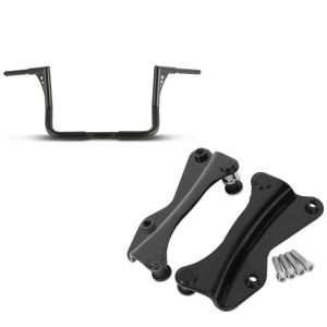 Set: Lenker Ape Hanger 12" für Harley Street Glide 06-21 schwarz Craftride + 4-Punkt-Montagekit für Harley Davidson Street Glide 14-21 schwarz Craftride_1