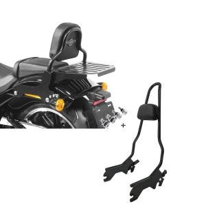Set: Sissy Bar mit Gepäckträger für Harley Softail Low Rider / S 18-21 schwarz CSS Craftride + Sissybar für Harley Softail Low Rider / S 18-21 Craftride XL mit Docking Kit schwarz_1