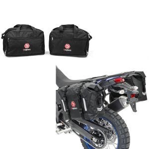 Set: Alukoffer Innentaschen für BMW R 1250 / 1200 GS / Adventure 04-21 Koffer Taschen Bagtecs MS1 + Satteltaschen Wasserdicht für BMW R 1200 GS / Adventure Bagtecs WP8 2x30L Seitentaschen_1