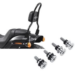 Set: Sissy Bar CSM Fix für Harley Fat Bob / 114 18-21 schwarz Craftride + Anbausatz Docking Hardware Kit für Harley-Davidson Softail 18-21 52300646 Craftride_1