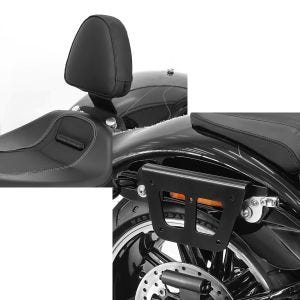Set: Fahrer Sissybar für Harley Davidson Breakout / 114 18-21 Fahrer Rückenlehne Craftride + Satteltaschenhalter für Harley Breakout / 114 18-21 Craftride Slim S rechts_1