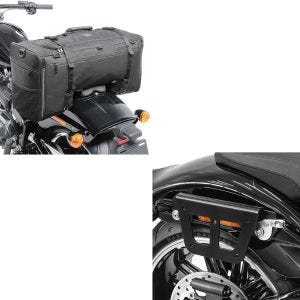Set: Satteltaschenhalter für Harley Breakout / 114 18-21 Craftride Slim S rechts + Hecktasche für Harley Breakout /114 SQ1 Craftride 52l schwarz_1