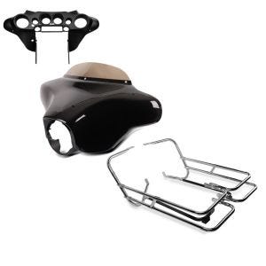 Set: Batwing Verkleidung Komplettset für Harley Electra Glide Ultra Classic 96-13 Craftride + Kofferträger Twin Rail für Harley Electra Glide Ultra Classic 97-08 Schutzbügel Craftride_1