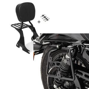 Set: Sissybar für Harley Davidson Sportster 883 Iron 09-20 Craftride inkl. Gepäckträger und Docking Kit schwarz + Satteltaschenhalter für Harley Sportster 883 Iron 16-20 rechts Craftride_1