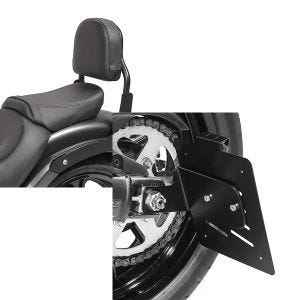 Set: Sissy Bar XS3 für Kawasaki Vulcan S / Café 15-21 schwarz Craftride + Kennzeichenhalter seitlich S für Kawasaki Vulcan S / Café 15-21 schwarz Craftride_1