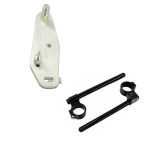 Adaptateur pour ConStands Power Suzuki GSX-R 1000 05-08 + Guidon bracelets Clip On 50mm compatible avec Suzuki GSX-R 1000 01-17 +30mm