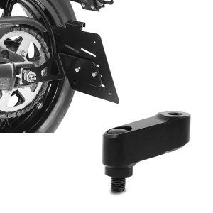 Set: Kennzeichenhalter seitlich M für Kawasaki Vulcan S / Café 15-21 schwarz Craftride + Spiegelverlängerung Kawasaki Vulcan S 15-21 Tourtecs Paar 40mm schwarz_1