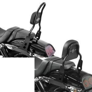 Set: Sissybar Harley Davidson Dyna Fat Bob 10-17 Craftride Fast Rider-M schwarz + Sissy Bar CSS Fix für Harley Dyna Fat Bob 10-17 schwarz Craftride_1
