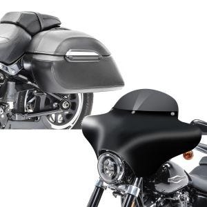 Set: Seitenkoffer Set Yamaha XVS 1300 A Midnight Star Craftride K3 33Ltr in schwarz + Batwing Verkleidung MD8 für Yamaha XVS 1300 / 950 A Midnight Star Craftride_1