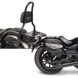Set: Sissy Bar M3 für Honda Rebel 500 17-21 mit Gepäckträger schwarz Craftride + Satteltasche Honda Rebel 500 Craftride Arizona 3Ltr rechts in schwarz_1