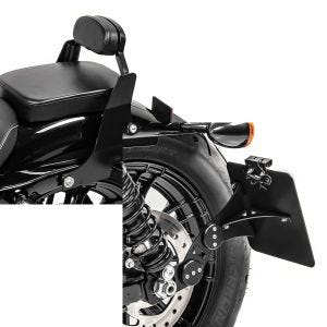 Set: Sissybar Harley Sportster 883 Iron 09-20 Craftride Fast Driver-XS schwarz + Seitlicher Kennzeichenhalter für Harley Sportster 883 Iron 09-20 Craftride schwarz_1