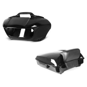 Set: Frontverkleidung Innen-Aussen für Harley Road Glide, Special, Ultra 15-20 schwarz Craftride + Topcase für Harley Road Glide 15-20 Craftride Razor GB2 schwarz_1