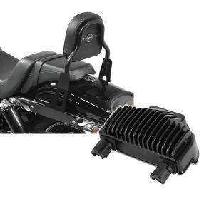 Set: Sissy Bar CSS Fix für Harley Dyna Fat Bob 10-17 schwarz Craftride + Spannungsregler für Harley-Davidson Dyna Fat Bob 08-17 Gleichrichter Laderegler Craftride_1
