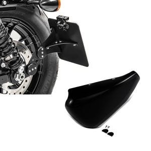 Set: Seitlicher Kennzeichenhalter für Harley Sportster 883 Iron 09-20 Craftride schwarz + Batterieabdeckung Harley Sportster 883 Iron 14-20 Craftride Seitendeckel links in schwarz_1
