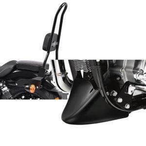 Set: Sissy Bar CSXL Fix für Harley Davidson Sportster 883 Iron 09-20 schwarz Craftride + Bugspoiler für Harley Sportster 883 Iron 09-20 Craftride_1