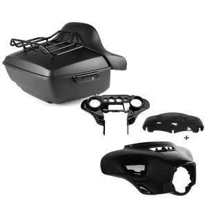 Set : Topcase King OLM passend für Street Glide 14-22 Craftride + Batwing Verkleidung Komplettset passend für Street Glide 14-22 Craftride