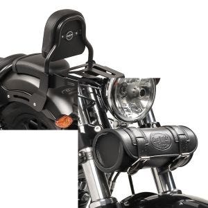 Set: Sissy Bar XS3 für Honda Rebel 500 17-21 mit Gepäckträger schwarz Craftride + Werkzeugtasche Honda Rebel 500 Craftride Elgin schwarz_1