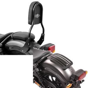 Set: Sissybar für Honda Rebel 500 17-21 Craftride Fast Driver-S schwarz + Gepäckträger für Honda Rebel 500 17-20 Solo Rack L1 Gepäckbrücke Craftride_1
