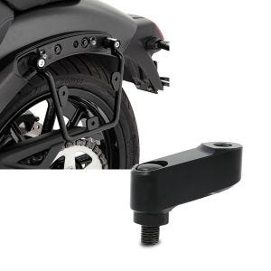 Set: Satteltaschenhalter für Kawasaki Vulcan S / Café 15-20 links Satteltaschen Abstandshalter Craftride + Spiegelverlängerung Kawasaki Vulcan S 15-21 Tourtecs Paar 40mm schwarz_1