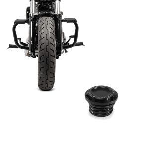 Set: Sturzbügel für Harley Davidson Sportster 883 Iron (XL 883 N) 09-20 Craftride Mustache schwarz + Tankdeckel CNC1 für Harley-Davidson Sportster 883 Iron 09-20 schwarz Craftride_1