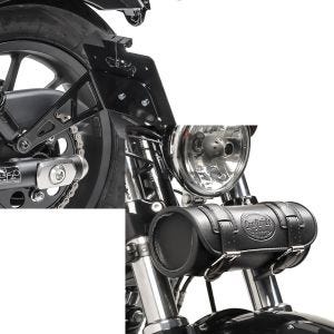 Set: Kennzeichenhalter seitlich L für Honda Rebel 500 17-21 schwarz Craftride + Werkzeugtasche Honda Rebel 500 Craftride Elgin schwarz_1