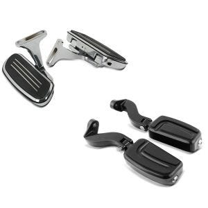 Set: Beifahrer Trittbretter + Halter CF2S für Harley Street Glide 06-21 Craftride + Sozius Fussrasten Set mit Halter für Harley Street Glide 06-21 W1 schwarz Craftride_1