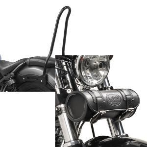 Set: Sissybar für Honda Rebel 500 17-21 Craftride Tampa schwarz + Werkzeugtasche Honda Rebel 500 Craftride Elgin schwarz_1