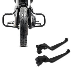 Set: Sturzbügel für Harley Davidson Dyna Fat Bob 08-17 Craftride Mustache schwarz + Bremshebel und Kupplungshebel-Set Grip für Harley Davidson Dyna Fat Bob 08-17 schwarz Craftride_1
