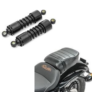 Set: Stoßdämpfer 11 Zoll Harley Sportster Forty-Eight 48 Federbeine von Craftride schwarz + Sozius Sitz mit Polsterung für Harley Sportster Forty-Eight 48/ 883 Iron Craftride_1