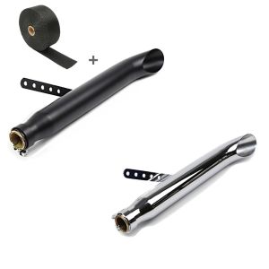 Set: Set SA1 Auspuff Turn Out und Hitzeschutzband für Suzuki LS 650 Savage Craftride + Craftride Endschalldämpfer Suzuki LS 650 Savage Caferacer Turn Out chrom_1