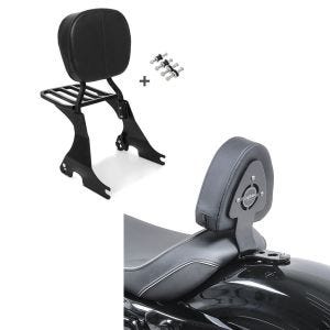 Set: Sissybar für Harley Davidson Sportster 883 Iron 09-20 Craftride inkl. Gepäckträger und Docking Kit schwarz + Fahrer Sissybar für Harley Sportster 883 Iron 09-20 Fahrer Rückenlehne Craftride_1