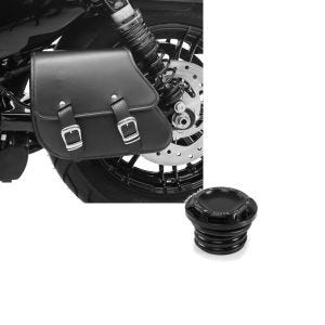 Set: Schwingentasche + Halter für Harley Sportster 883 Iron 09-20 Craftride + Tankdeckel CNC1 für Harley-Davidson Sportster 883 Iron 09-20 schwarz Craftride_1
