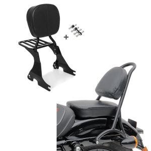 Set: Sissybar für Harley Davidson Sportster 883 Iron 09-20 Craftride inkl. Gepäckträger und Docking Kit schwarz + Sissy Bar RPS für Harley Davidson Sportster 883 Iron 09-20 schwarz Craftride_1