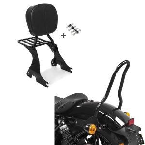 Set: Sissybar für Harley Davidson Sportster Forty-Eight 48 10-20 Craftride inkl. Gepäckträger und Docking Kit schwarz + Sissybar für Harley Sportster Forty-Eight 48 10-20 Craftride Tampa S schwarz_1