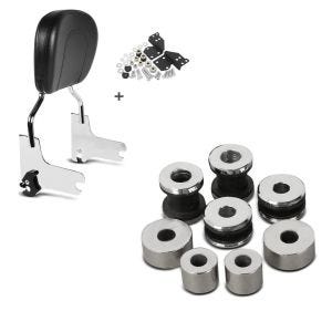 Set: Sissybar Harley Davidson Road King Classic 98-06 Craftride Fast Driver-M chrom + Anbausatz Docking Hardware Kit für Harley Davidson Touring Modelle 1997-2008 Craftride_1