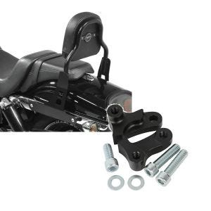 Set: Sissy Bar CSS Fix für Harley Dyna Fat Bob 10-17 schwarz Craftride + Tieferlegungskit 1,75" Zoll für Harley Dyna Fat Bob 08-17 Tieferlegung Craftride_1
