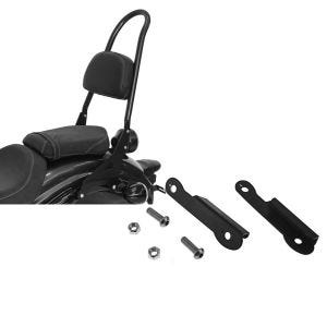 Set: Sissybar Yamaha XV 950 / R 14-20 Craftride Rider-L schwarz + Blinkerverlegung für Yamaha XV 950 / R 14-20 Blinker hinten Versatz Kit Craftride_1